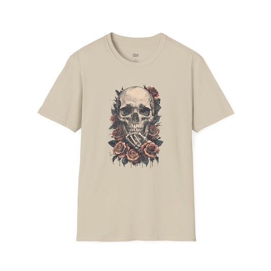 Thinking Skull with Roses T-Shirt