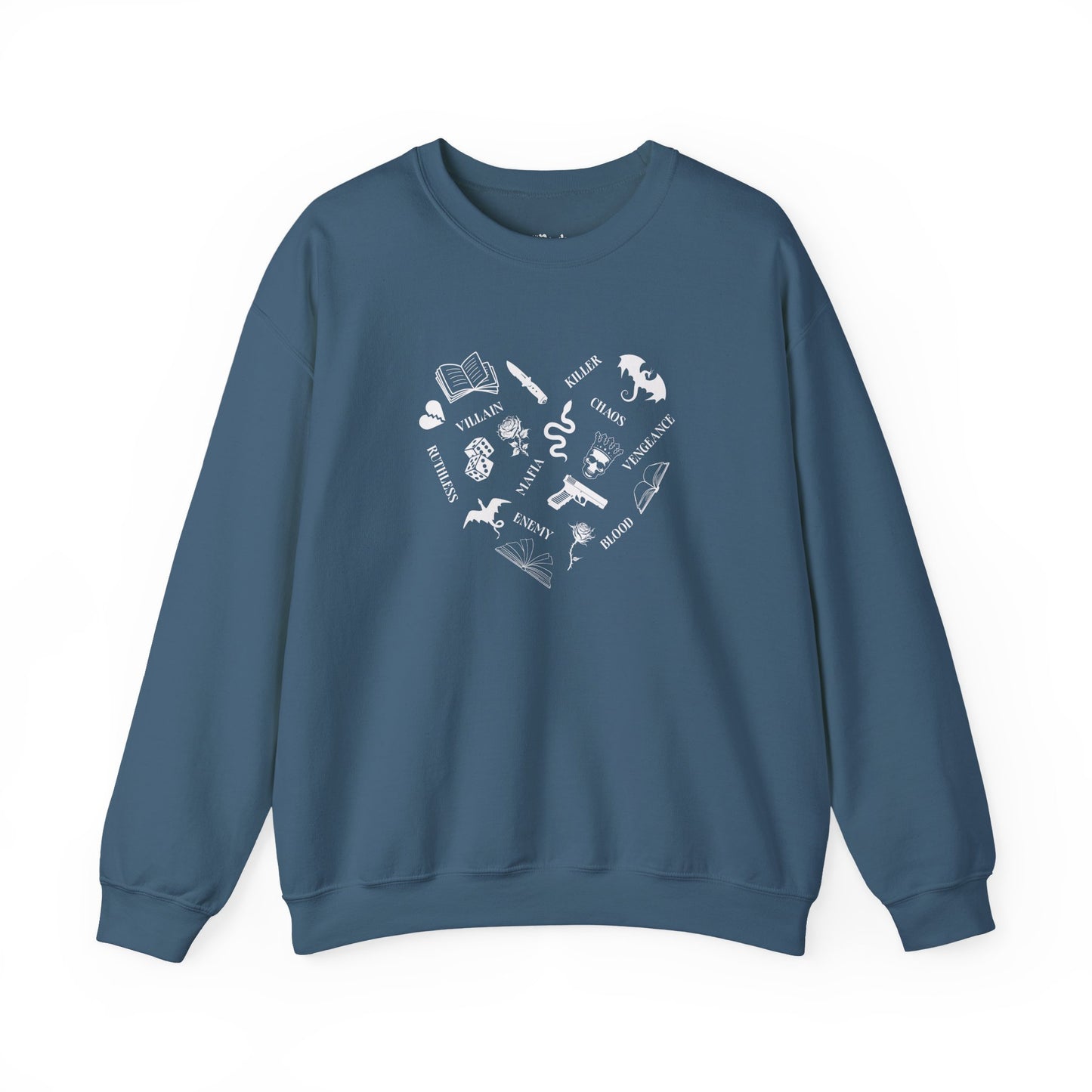 Heart Shape Made From Dark Romance Symbols Sweatshirt