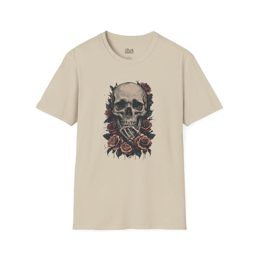 Thinking Skull with Roses T-Shirt