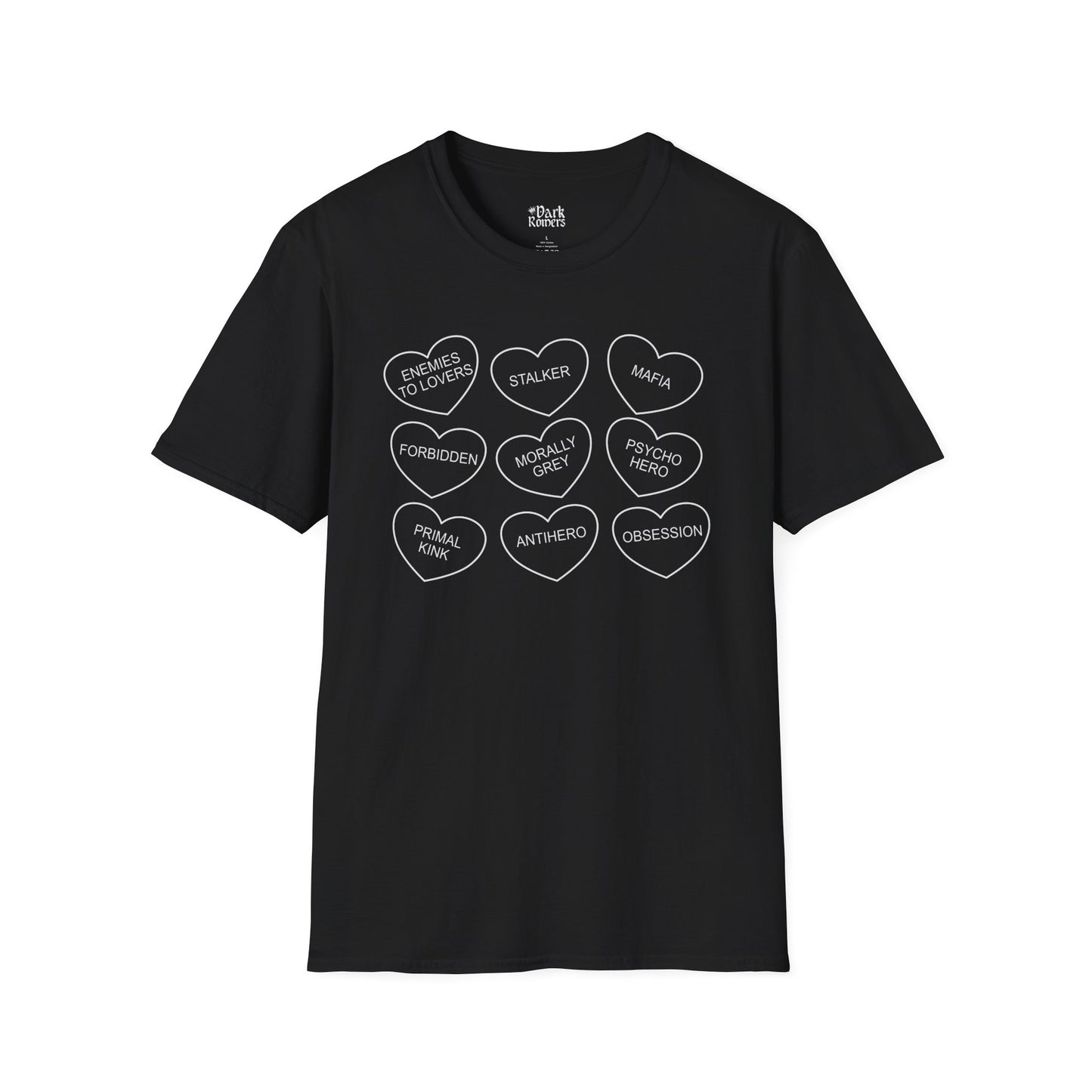 Hearts with Dark Romance Tropes T-Shirt
