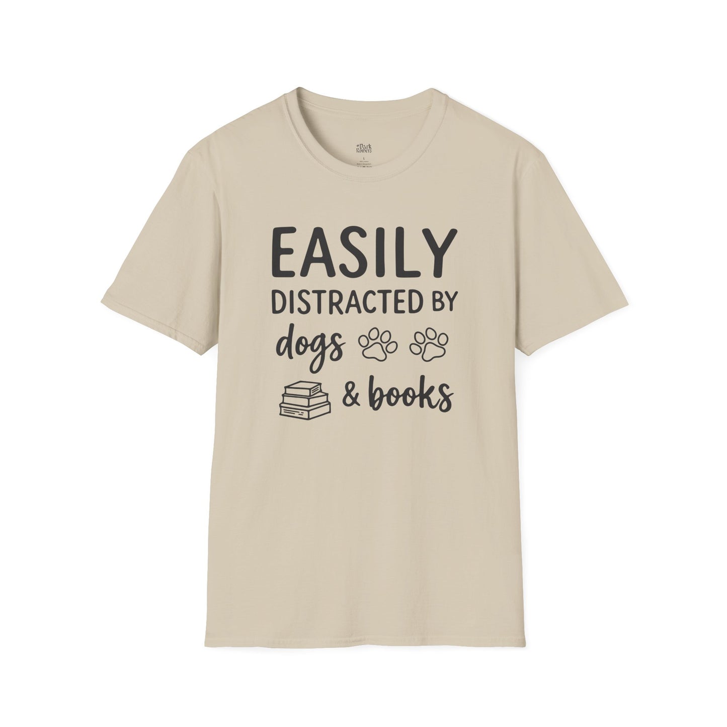 Easily Distracted By Dogs & Books T-Shirt