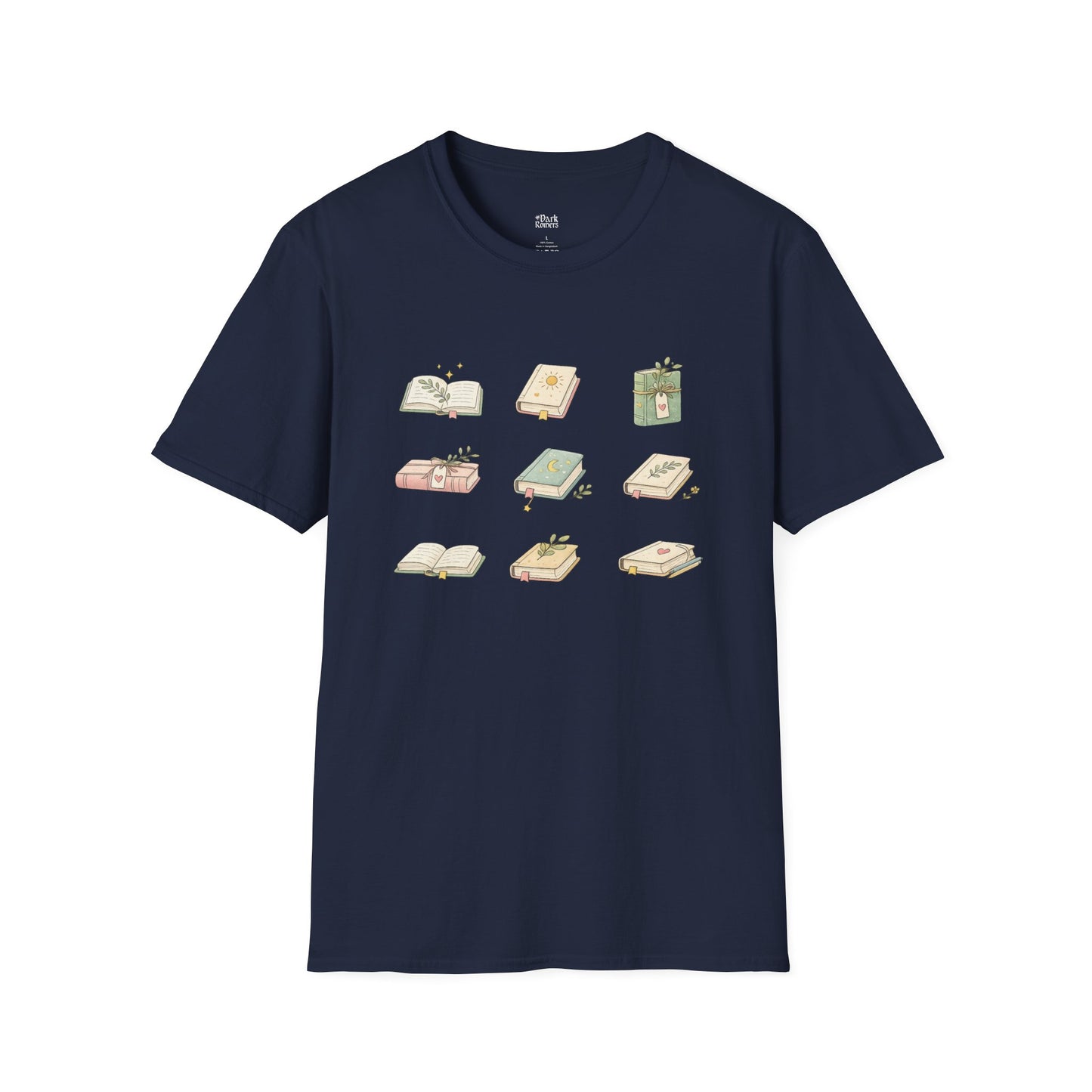 Cozy Books Aesthetic navy bookish t-shirt – cozy Gildan 64000 tee made for readers who live between chapters and adore bookish vibes.