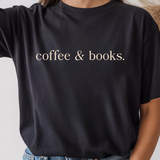 Coffee & Books T-Shirt | Comfort Colors