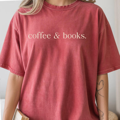 Coffee & Books T-Shirt | Comfort Colors