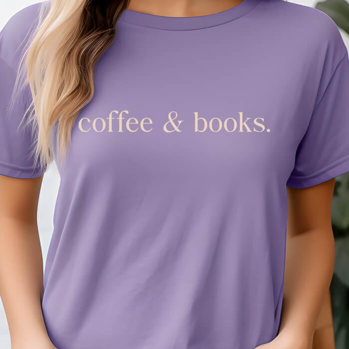 Coffee & Books T-Shirt | Comfort Colors