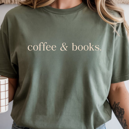 Coffee & Books T-Shirt | Comfort Colors