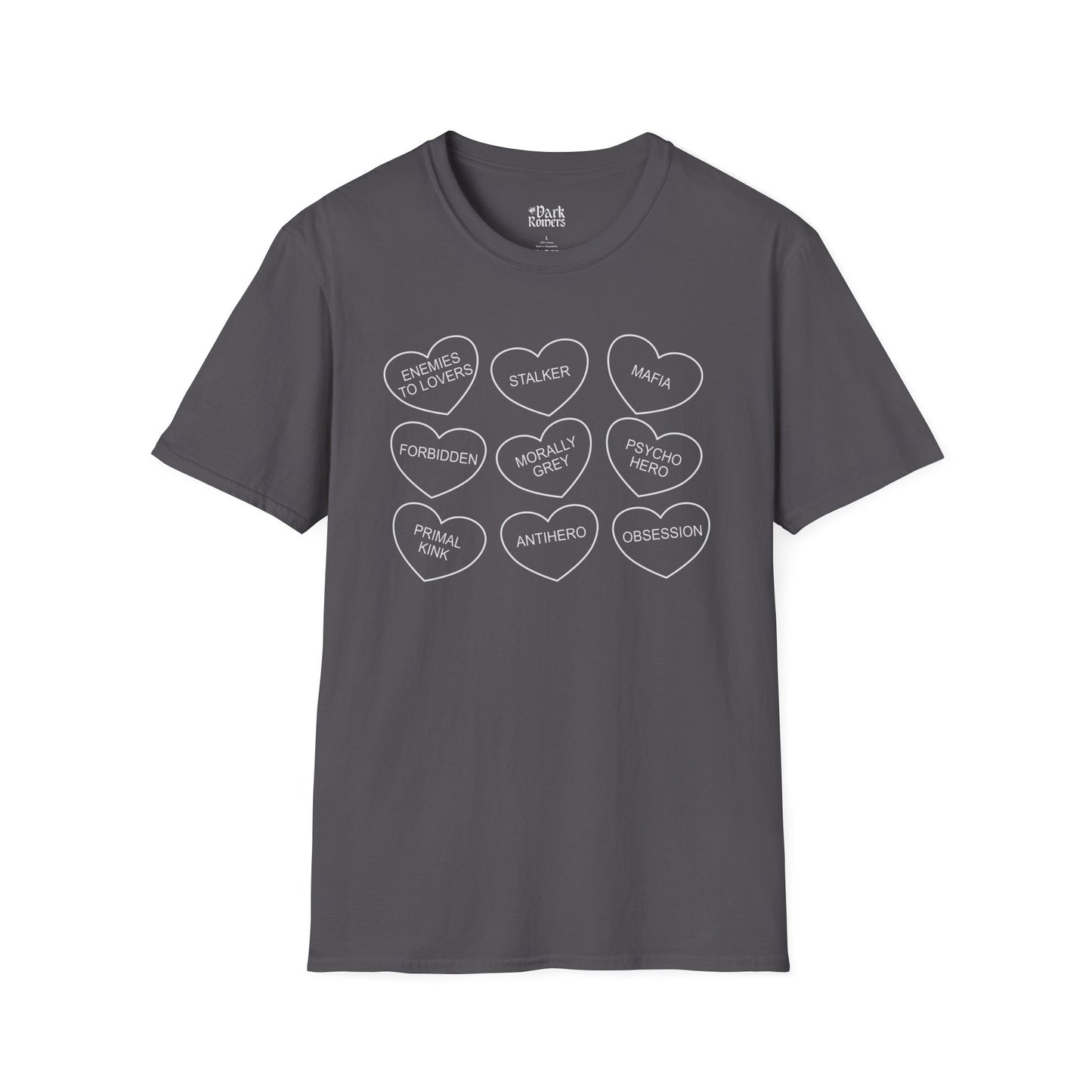 Hearts with Dark Romance Tropes T-Shirt