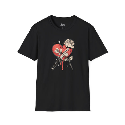 Heart with a Dagger and a Rose T-Shirt