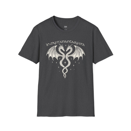 In my romantasy era dark heather fantasy reader t-shirt
