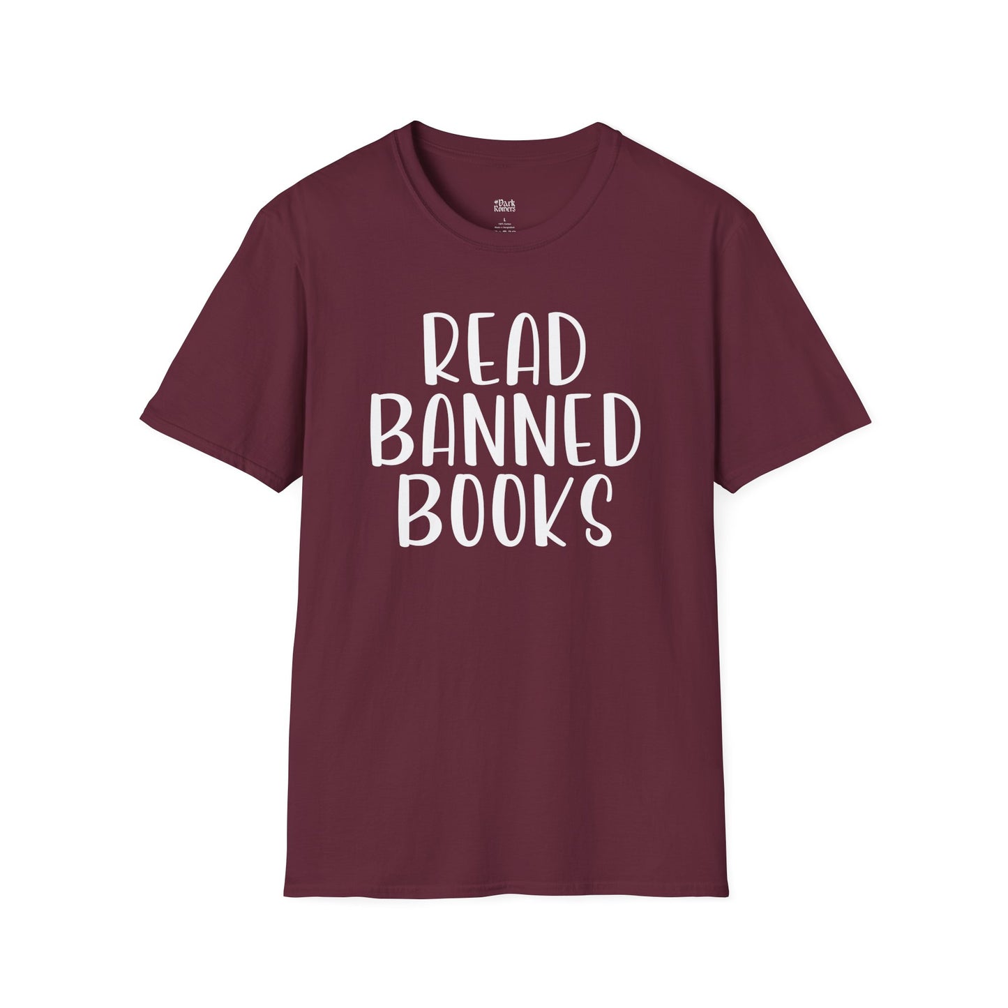 Read Banned Books maroon book lover t-shirt