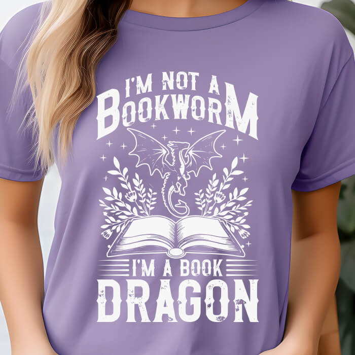 I’m Not a Bookworm, I’m a Book Dragon T-Shirt | Comfort Colors