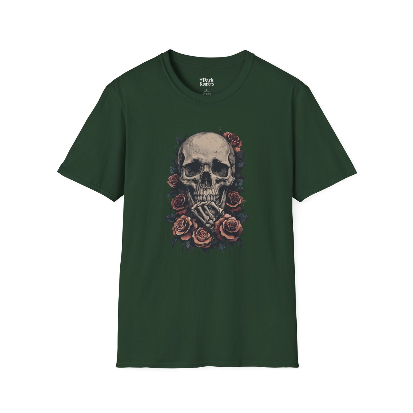 Thinking Skull with Roses T-Shirt