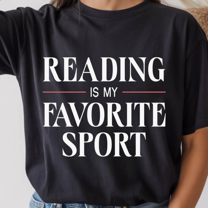 Reading Is My Favorite Sport black book lover t-shirt