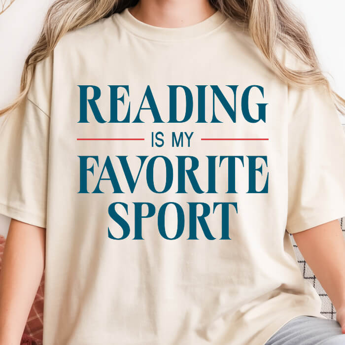 Reading Is My Favorite Sport T-Shirt | Comfort Colors