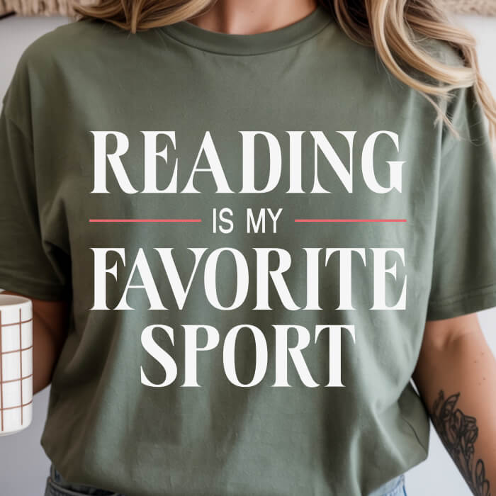 Reading Is My Favorite Sport T-Shirt | Comfort Colors