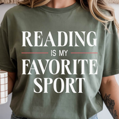 Reading Is My Favorite Sport T-Shirt | Comfort Colors