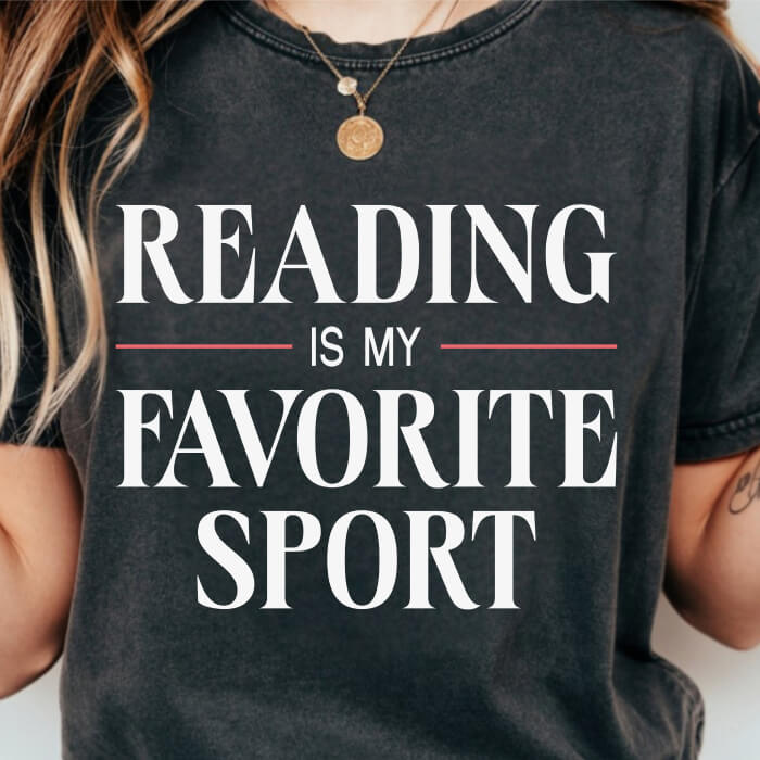 Reading Is My Favorite Sport T-Shirt | Comfort Colors