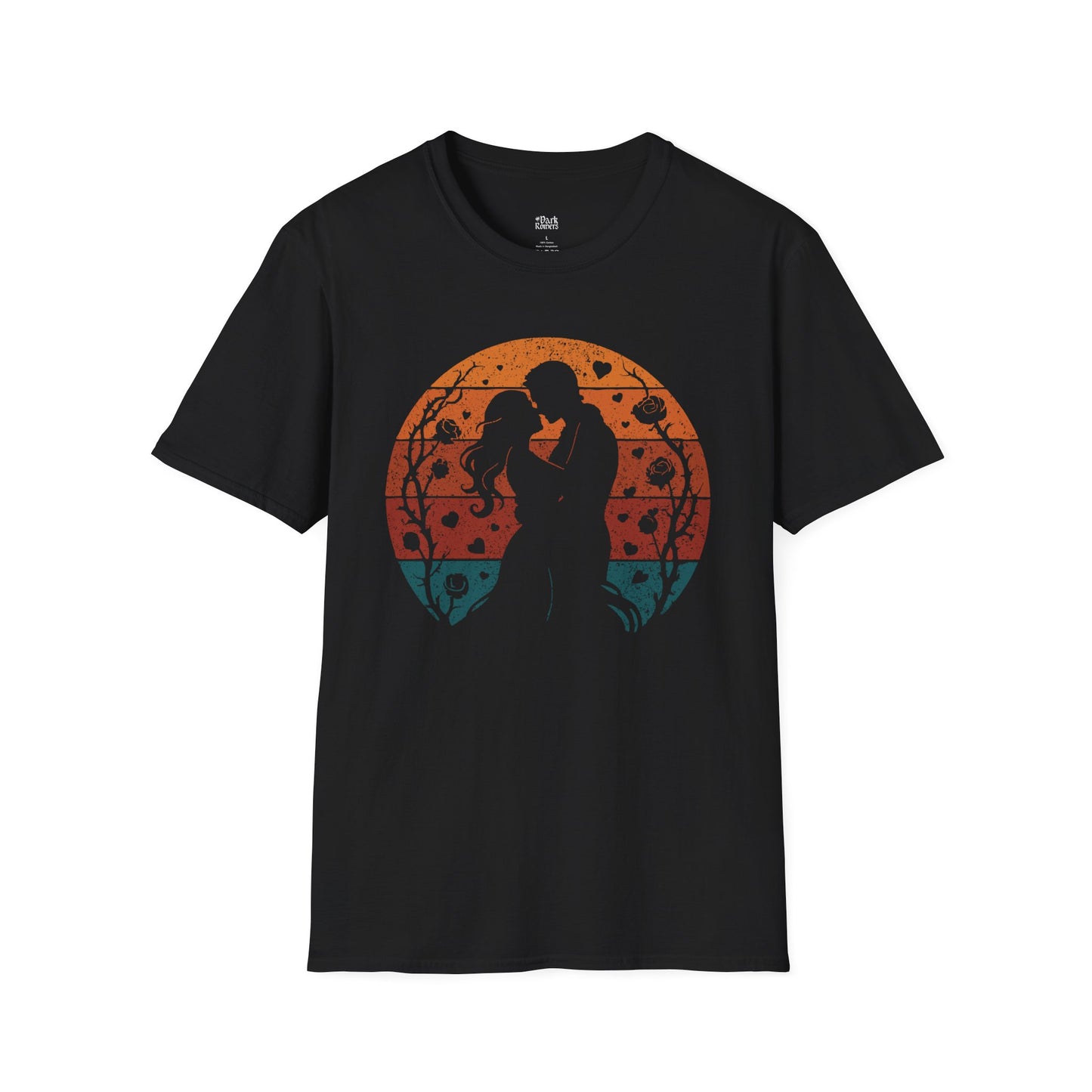 Sunset Romantasy Lovers black fantasy reader t-shirt