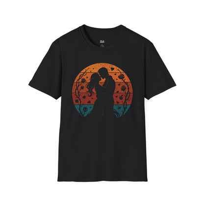 Sunset Romantasy Lovers black fantasy reader t-shirt