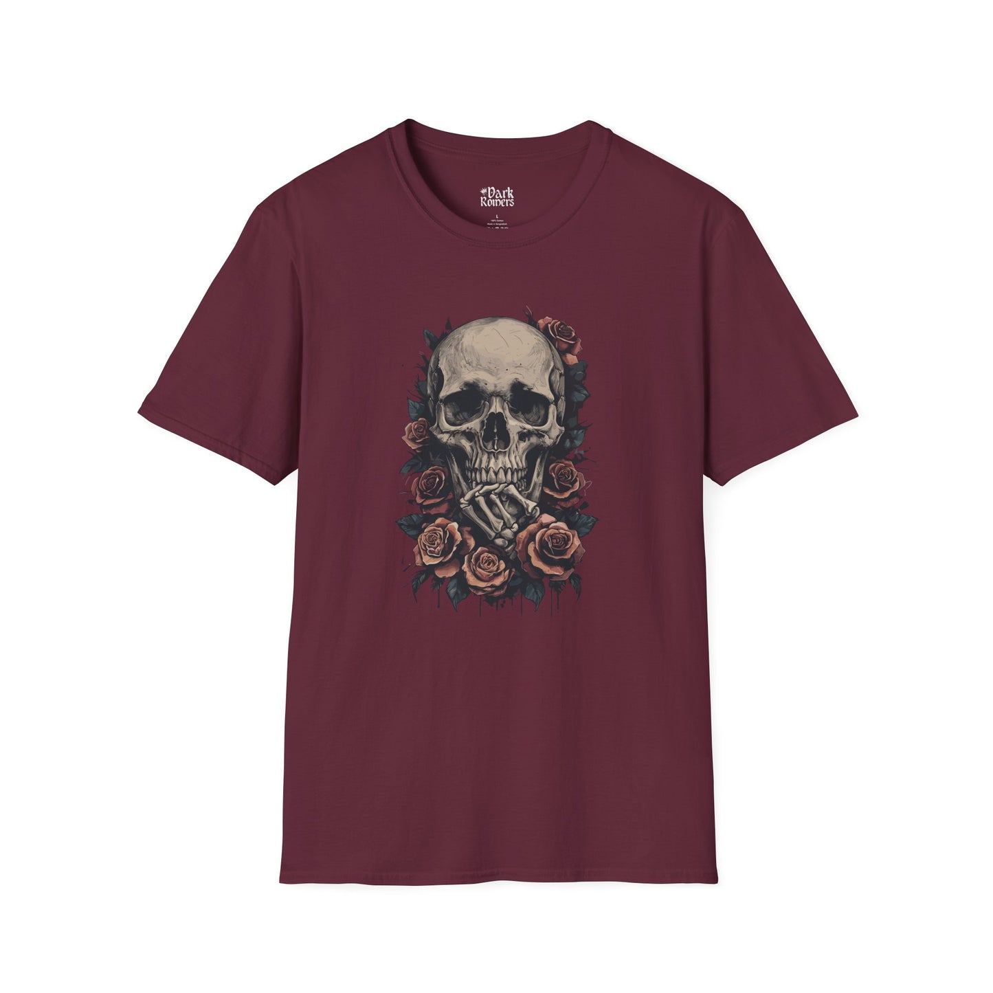 Thinking Skull with Roses T-Shirt