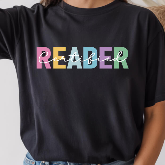 Certified Reader black book lover t-shirt