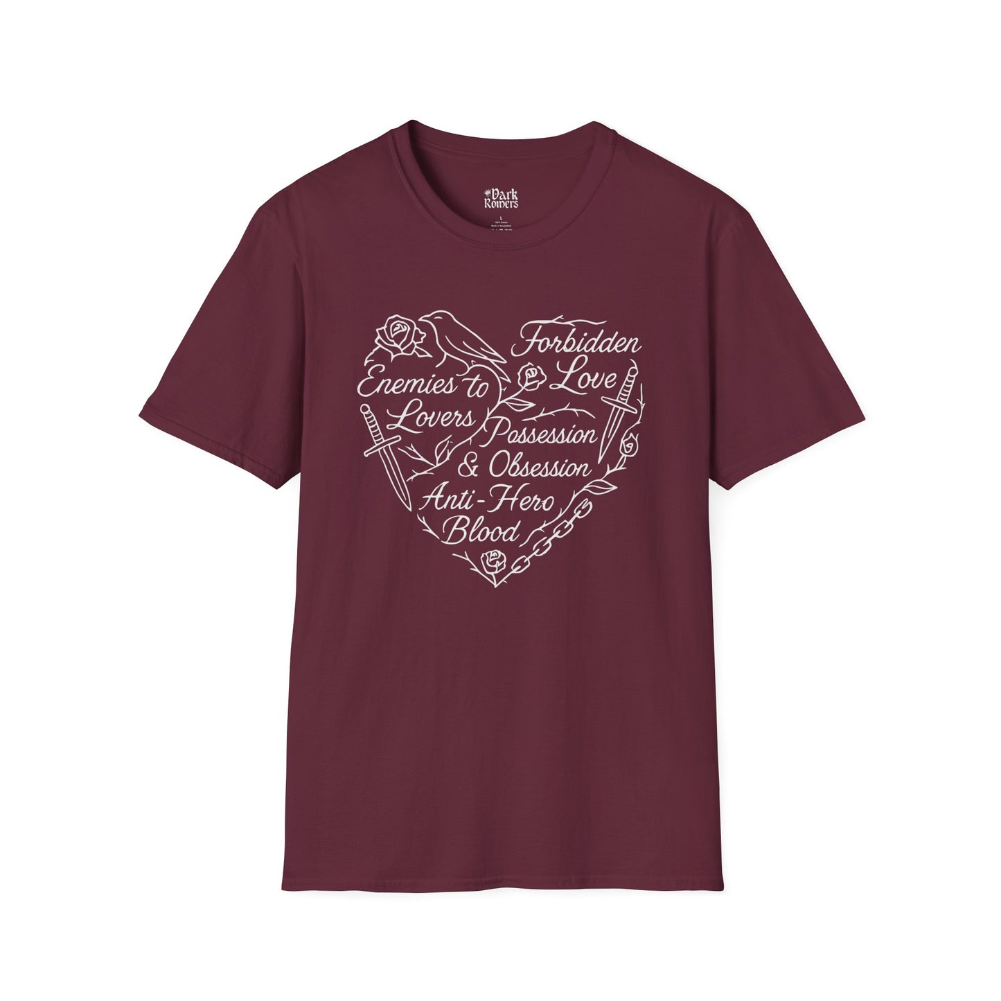 Heart Made of Dark Romance Tropes T-Shirt