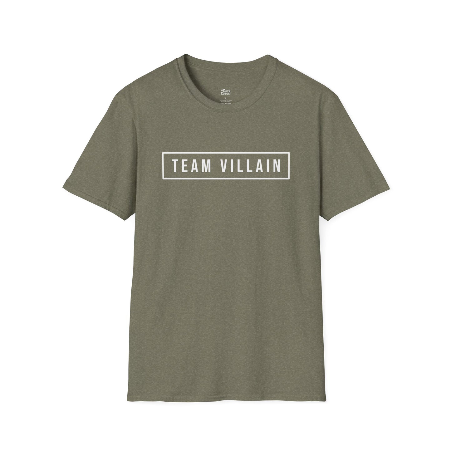 Team villain heather military green dark romance t-shirt for readers