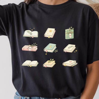 Cozy Books Aesthetic T-Shirt | Comfort Colors