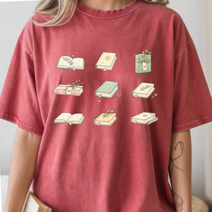 Cozy Books Aesthetic T-Shirt | Comfort Colors