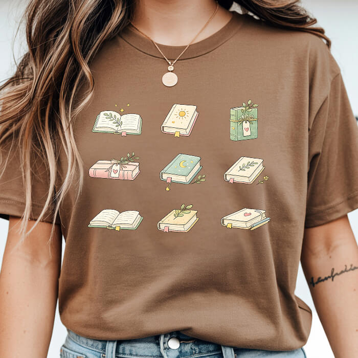 Cozy Books Aesthetic T-Shirt | Comfort Colors