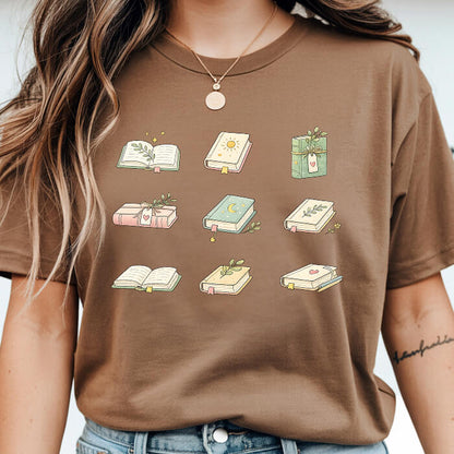 Cozy Books Aesthetic T-Shirt | Comfort Colors