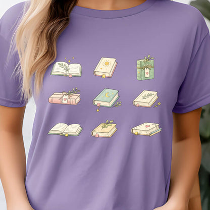 Cozy Books Aesthetic T-Shirt | Comfort Colors