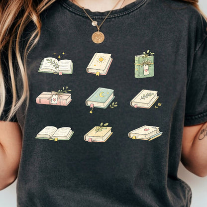 Cozy Books Aesthetic T-Shirt | Comfort Colors