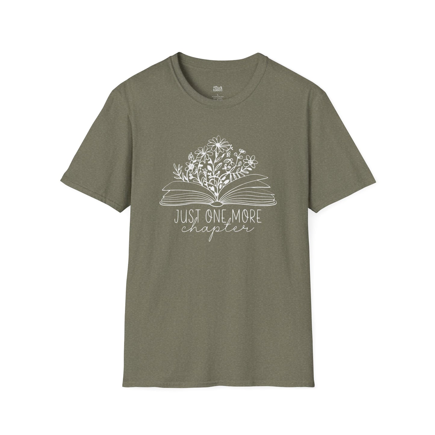 Just One More Chapter Book And Flowers T-Shirt