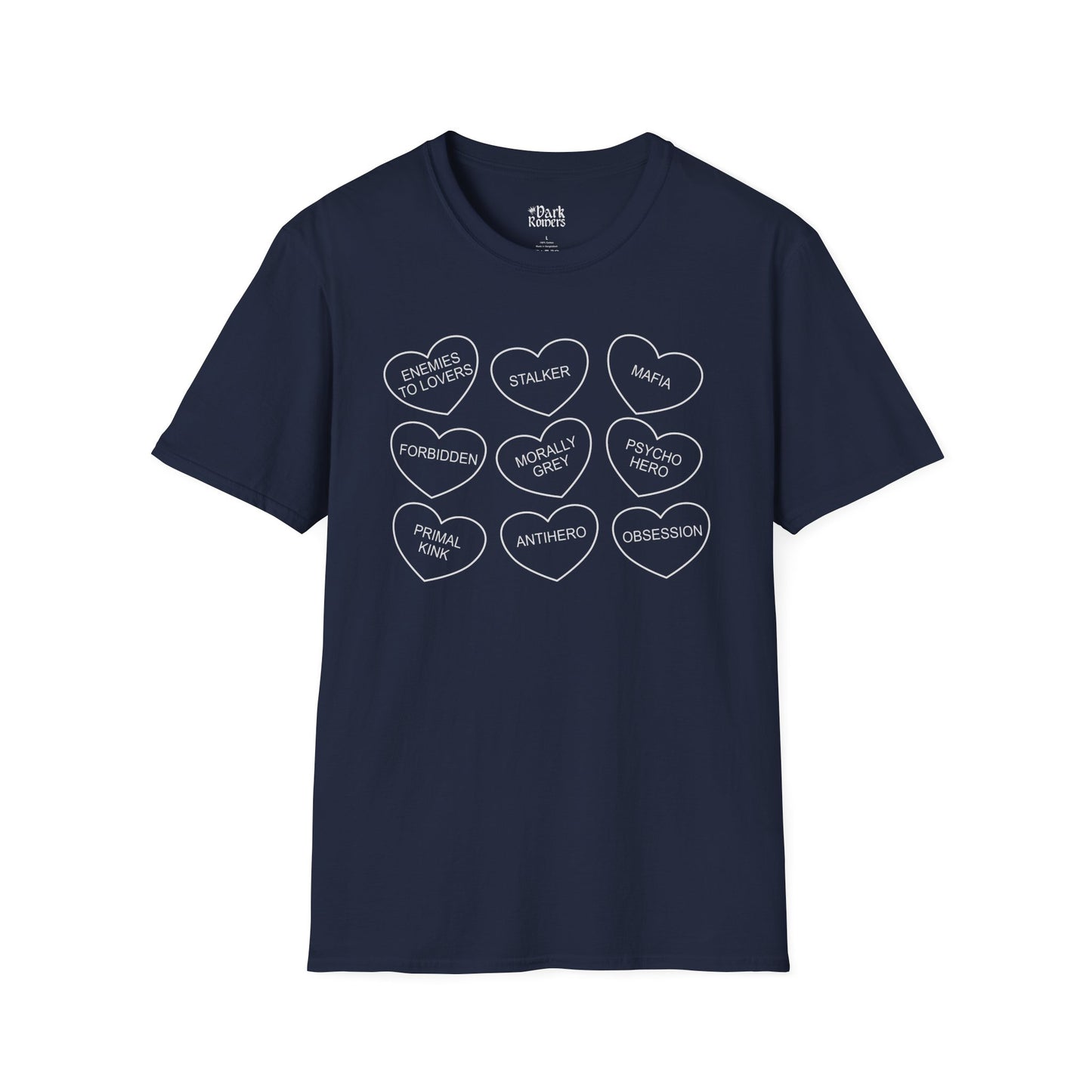 Hearts with Dark Romance Tropes T-Shirt