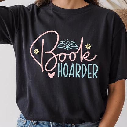 Book Hoarder black book lover t-shirt