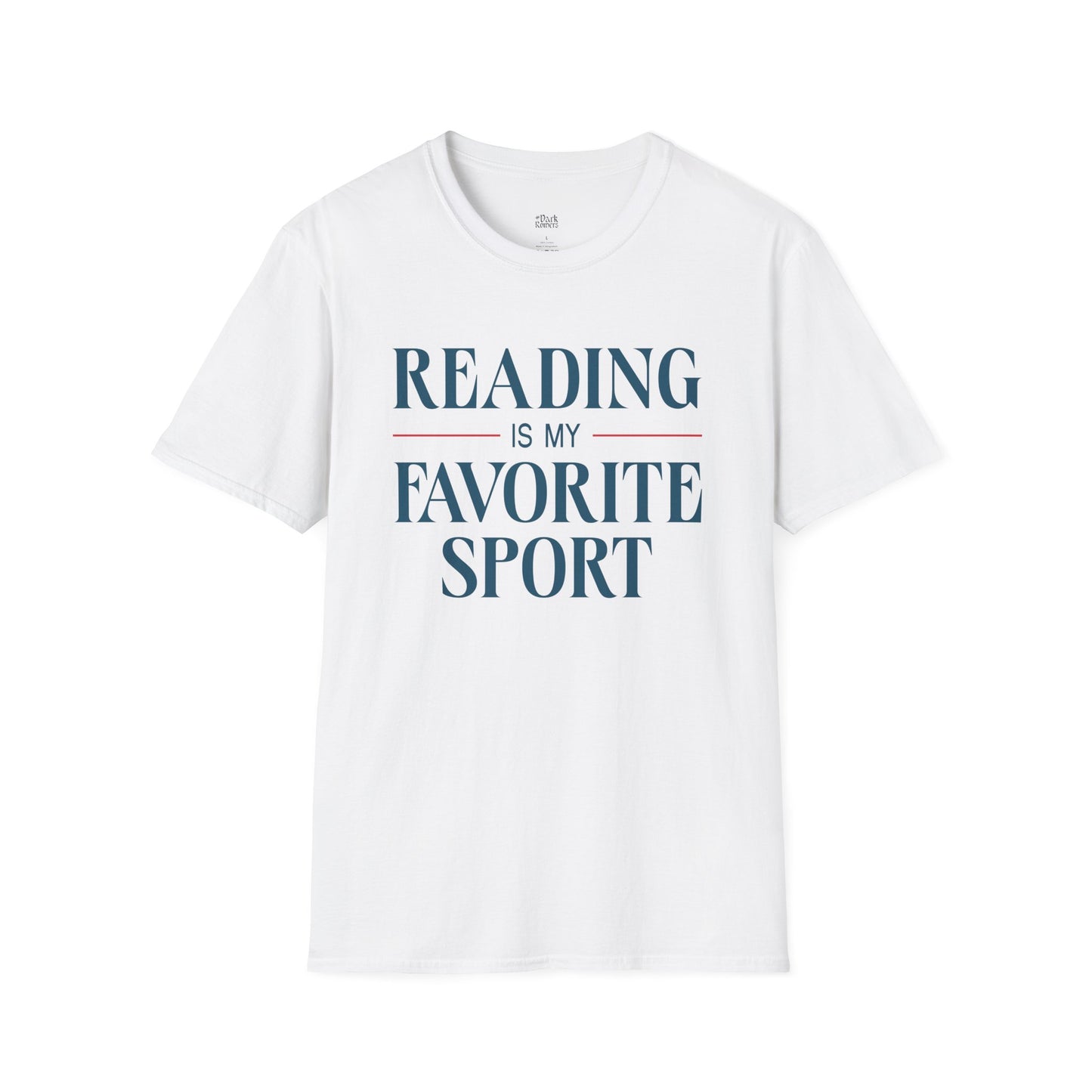 Reading Is My Favorite Sport white bookish t-shirt – cozy Gildan 64000 tee made for readers who live between chapters and adore bookish vibes.
