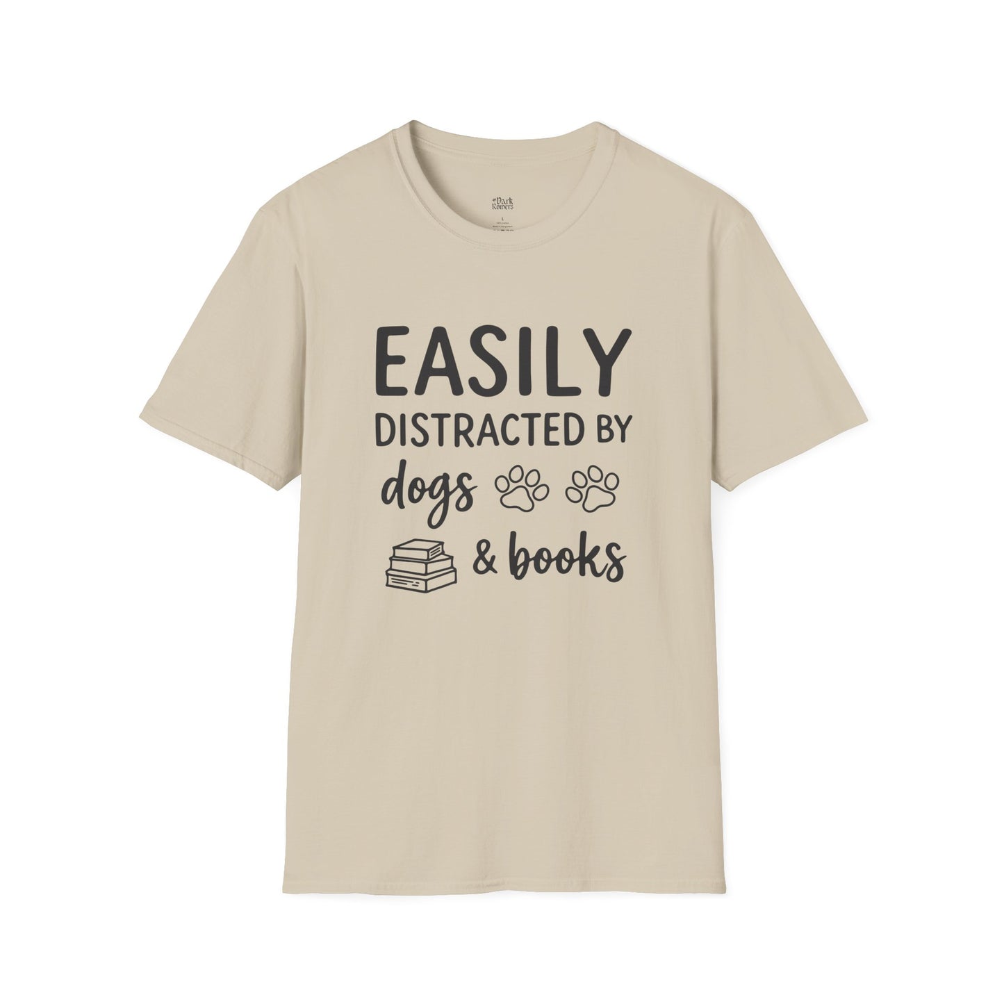 Easily Distracted By Dogs & Books T-Shirt