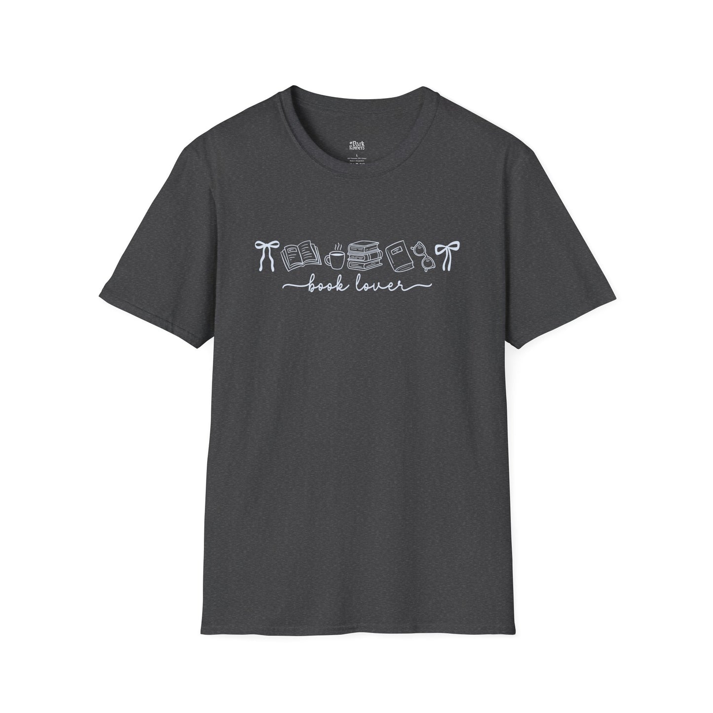 Cozy Book Lover Line Art T-Shirt