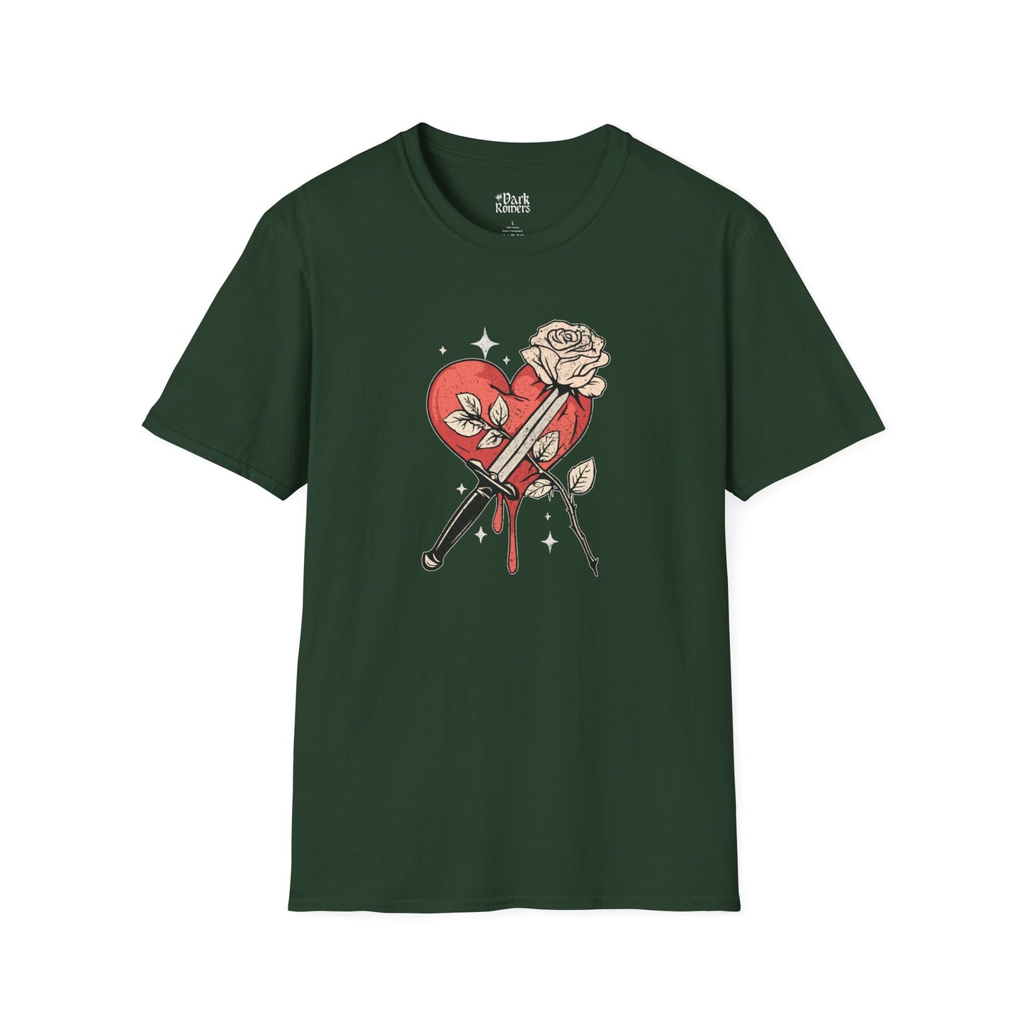Heart with a Dagger and a Rose T-Shirt
