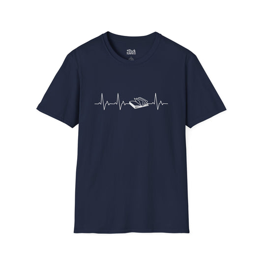Heartbeat With an Open Book T-Shirt