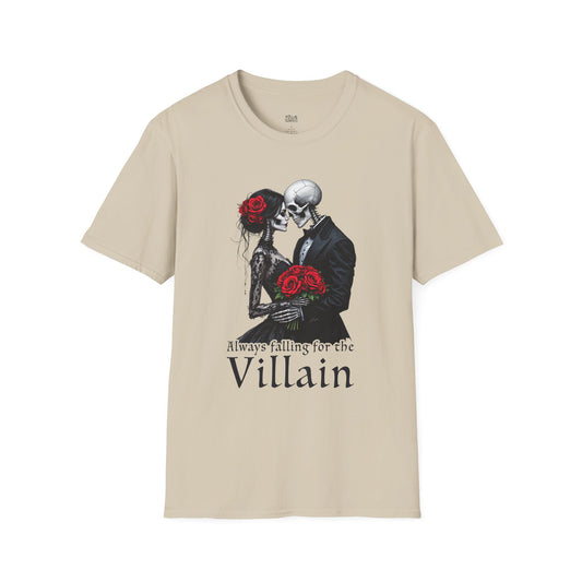 Always Falling for the Villain sand dark romance t-shirt for readers