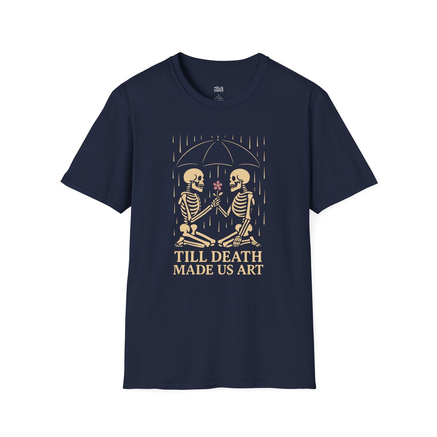 Till Death Made Us Art navy romance reader t-shirt
