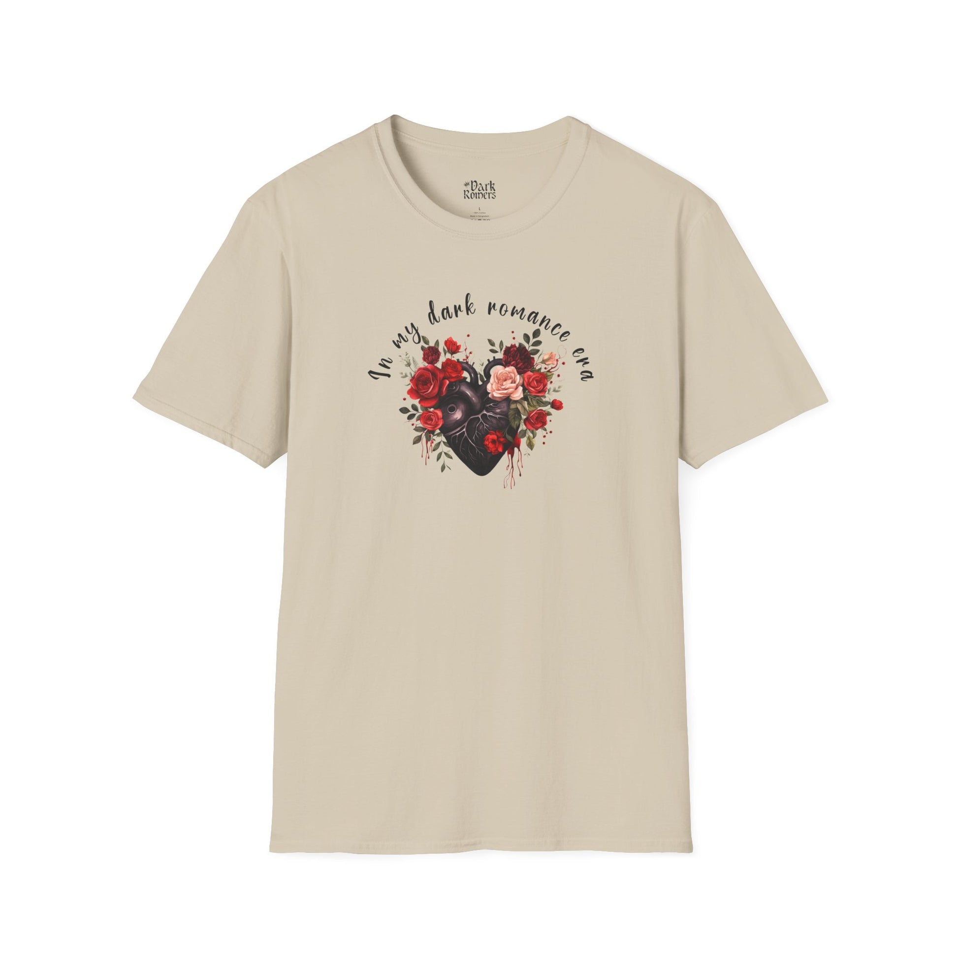 In My Dark Romance Era sand dark romance t-shirt and tee – soft Gildan 64000 style made for readers who fall for villains, crave danger, and love twisted love stories.