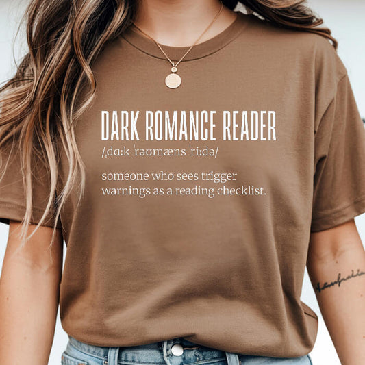 Dark Romance Reader Definition espresso dark romance t-shirt for readers