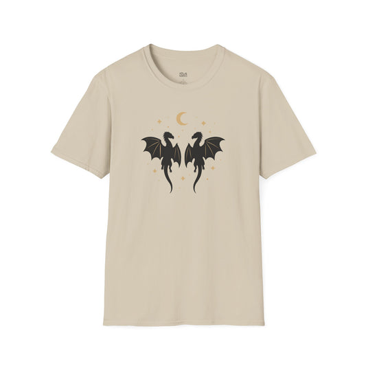 Dragons Under the Moon and Stars T-Shirt