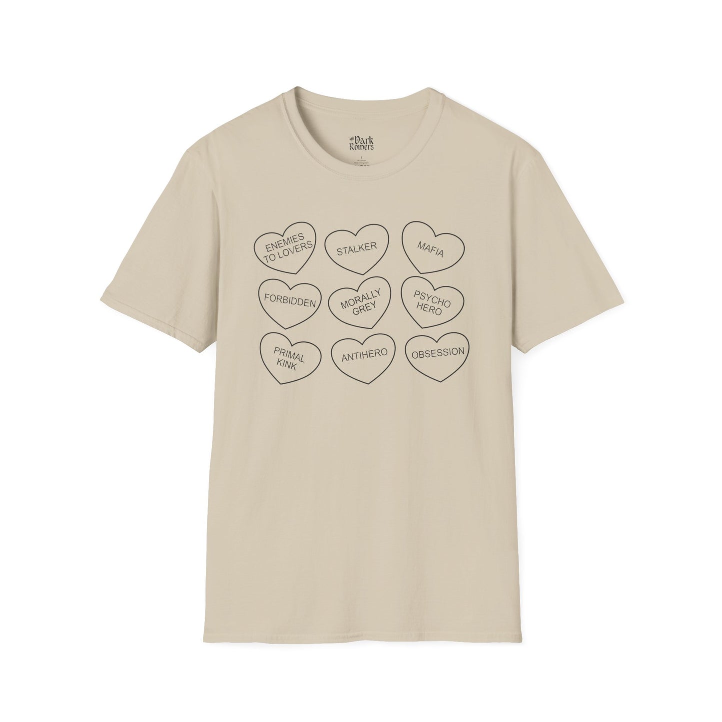 Hearts with Dark Romance Tropes T-Shirt