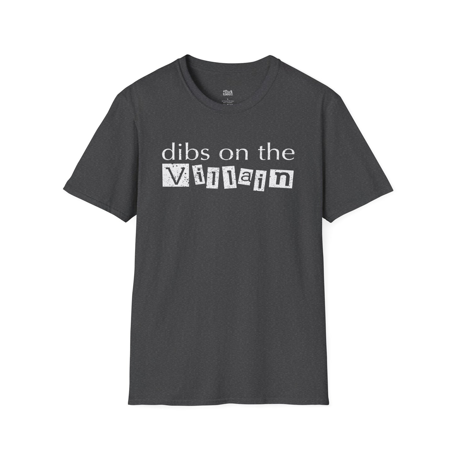 Dibs on the Villain dark heather dark romance t-shirt for readers