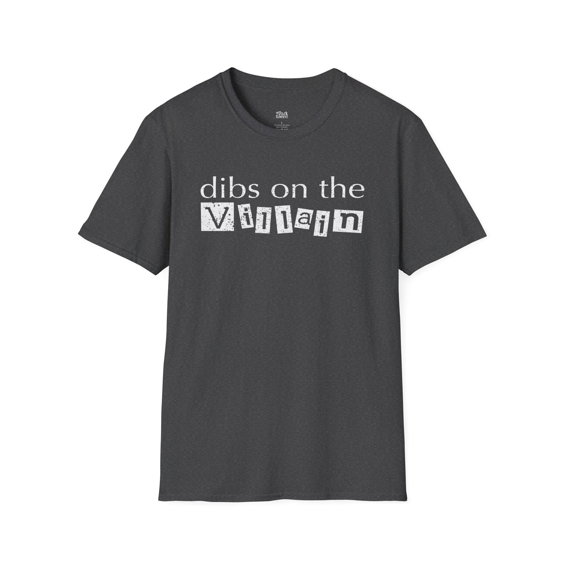 Dibs on the Villain dark heather dark romance t-shirt for readers