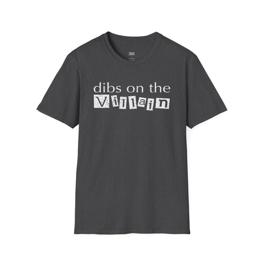 Dibs on the Villain dark heather dark romance t-shirt for readers